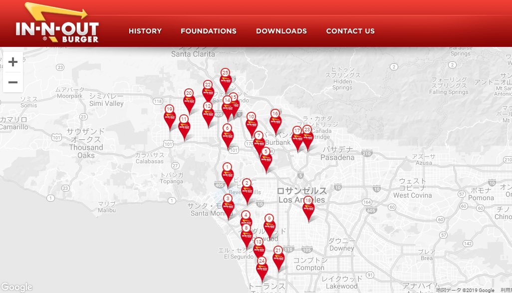 Restaurant Locations In N Out Burger 